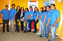 Equipo SENDA-Previene  encabezado por su coordinadora comunal María Magdalena Ávalos