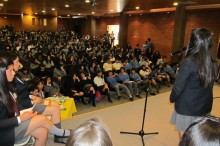 Un salón repleto de alumnos que dieron vida a una destacada iniativa comunicacional donde los protagonistas fueron los estudiantes de Copiapó