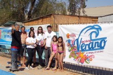 Equipo Previene Vallenar junto a los adolescentes en pleno desarrollo de la campaña de verano