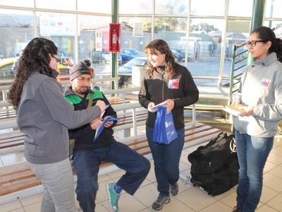 Transportes y Senda visitaron los terminales de buses por un Viaje Seguro