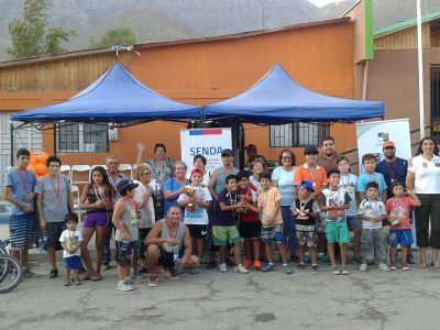 Cicletada familiar reunió a vecinos de Rivadavia en torno a la prevención