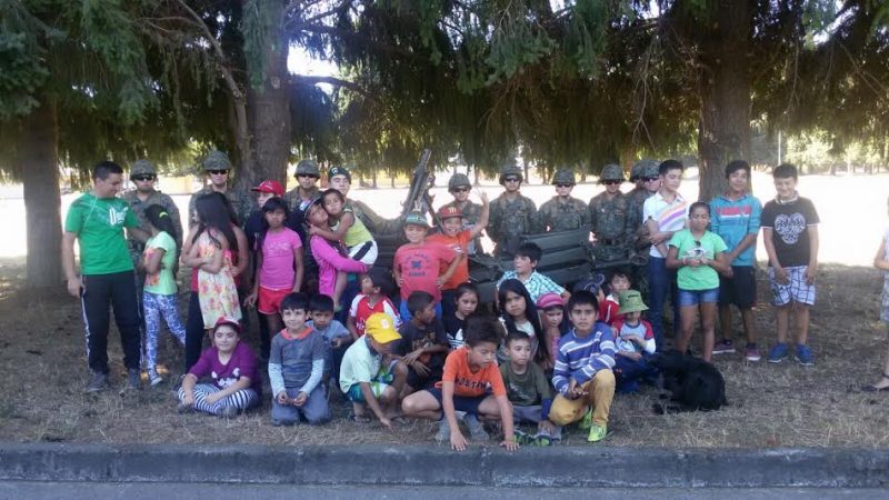 Niños y Niñas conocieron la vida al interior del Regimiento de Artillería N°2 Maturana de La Unión