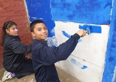 Crean mural preventivo en Escuela Bélgica de Punitaqui 