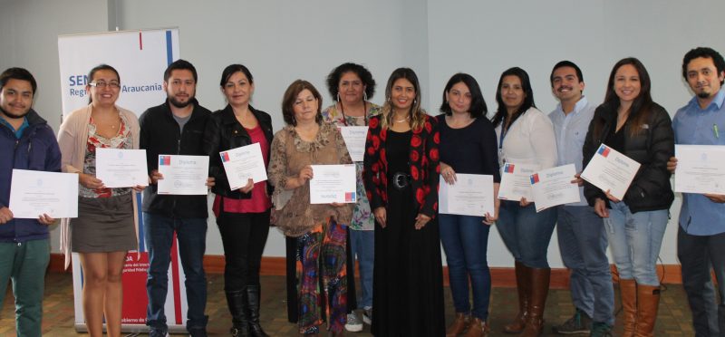 SENDA Araucanía certificó a profesionales de la red de centros de tratamiento en la región