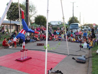 Niños y niñas disfrutaron de tarde recreativa en barrio focalizado con SENDA Previene Freire