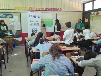 SENDA Previene La Florida comienza intervenciones en establecimientos educacionales