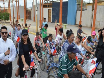 Con cicletada preventiva SENDA difundió campaña de alcohol en Huara