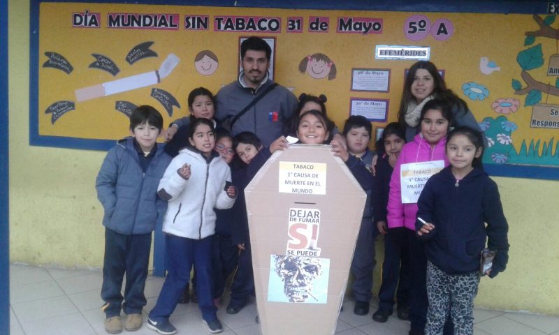 SENDA Previene San Clemente conmemoró en establecimientos educacionales el día mundial sin tabaco
