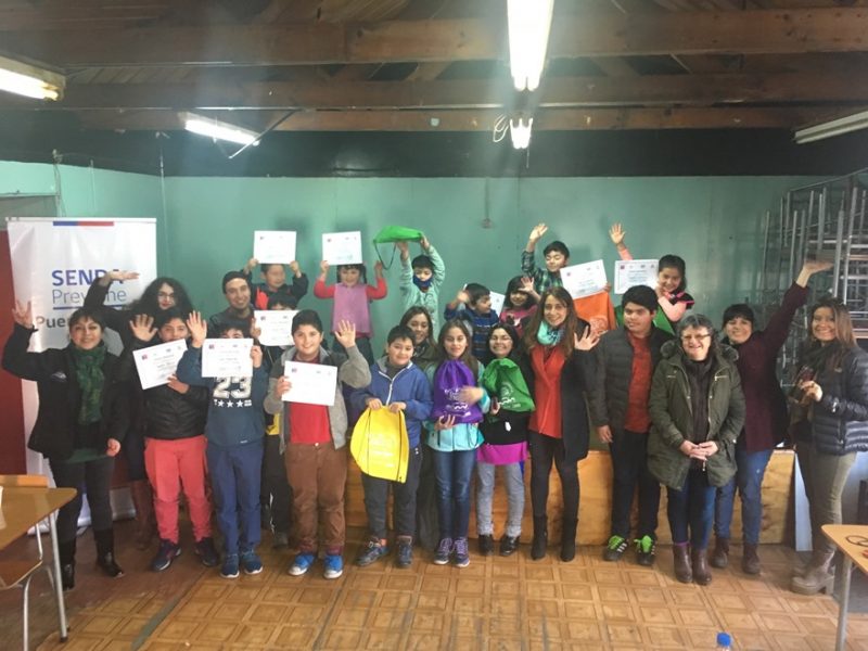 SENDA Previene Puerto Montt  finaliza talleres de invierno para niños y niñas