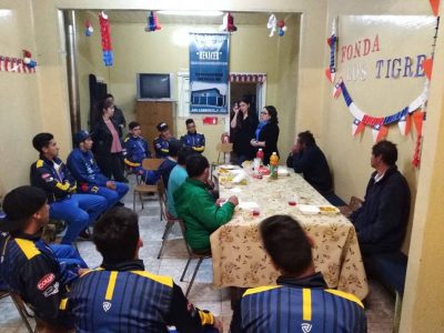 SENDA Previene La Unión y Club Deportivo Provincial Ranco visitaron albergue municipal de personas en situación de calle