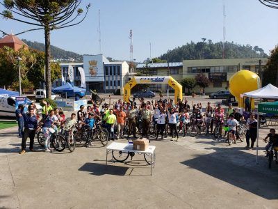 Cicletada Preventiva reúne a la familia en Lebu