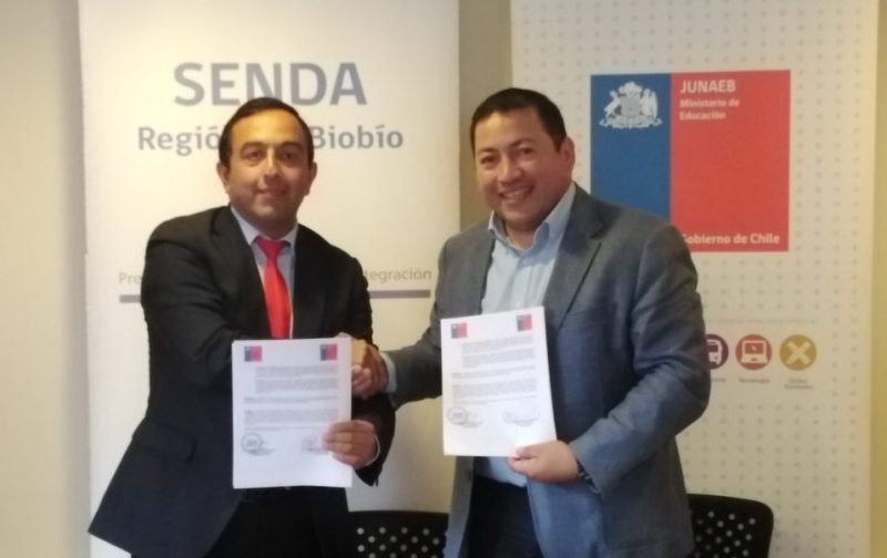 SENDA y JUNAEB firman Acuerdo para implementar plan preventivo de drogas en la Región del Biobío