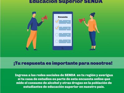 Comienza aplicación de Estudio sobre Drogas en Educación Superior del SENDA