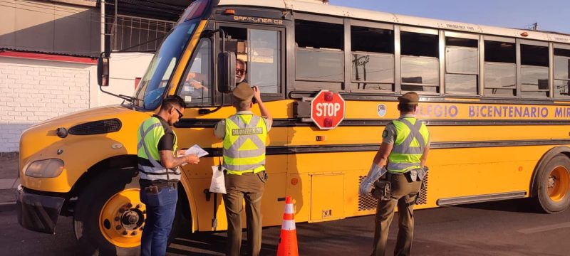 Conductores de buses escolares fueron controlados en operativo de SENDA