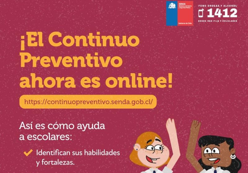 SENDA presenta primera plataforma digital de Prevención del Consumo de Drogas en escolares