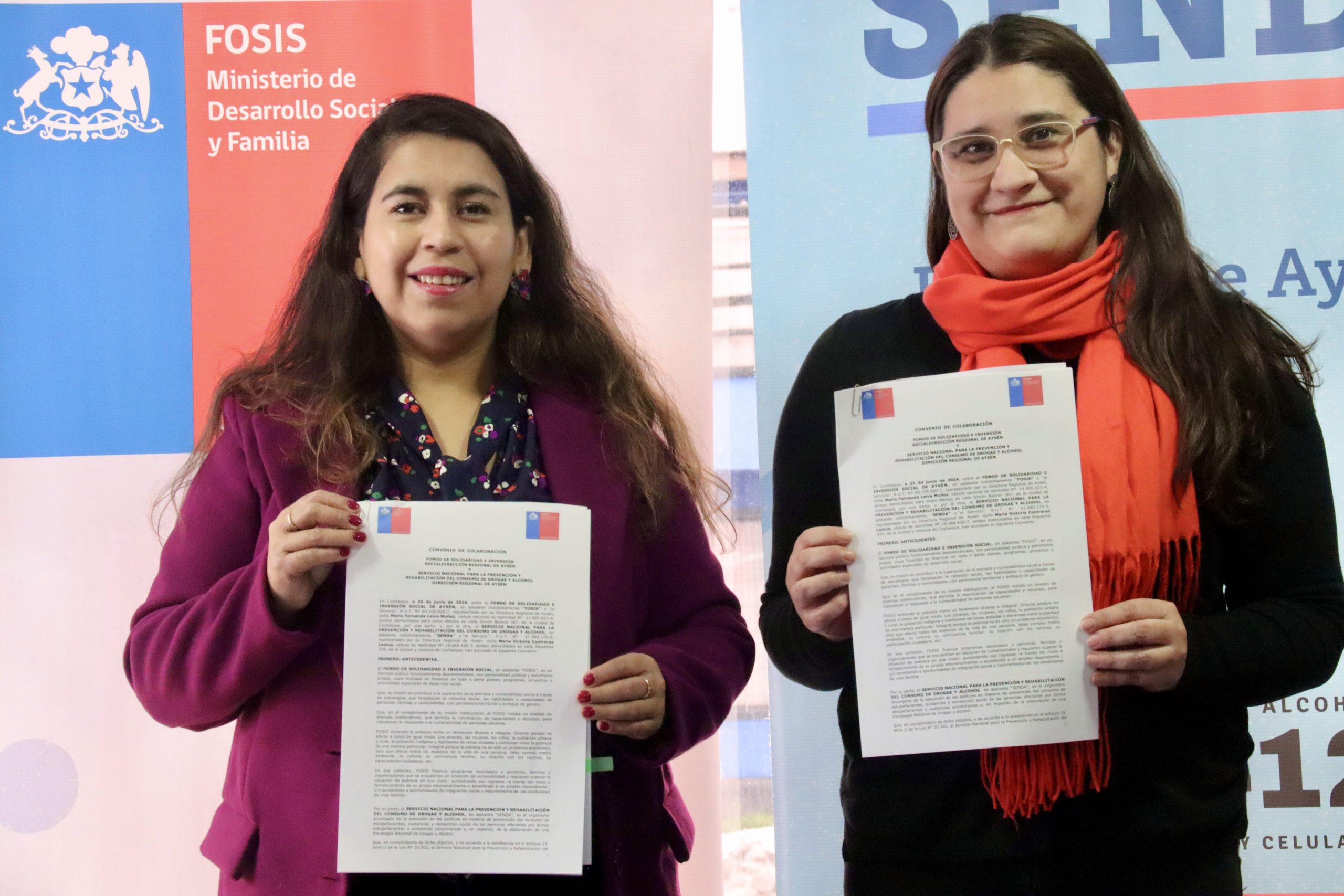 En el Mes de la Prevención SENDA y FOSIS firman convenio de colaboración y trabajo conjunto